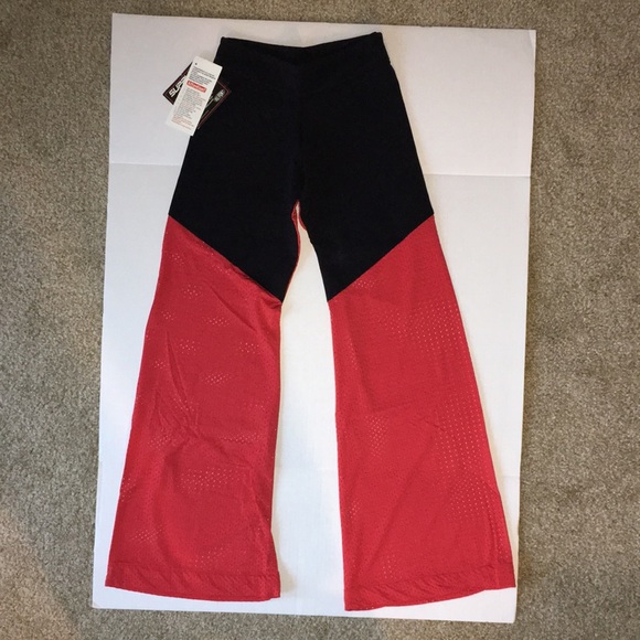 Margarita Pants - NWT Zumba Yoga pants retro look from 70’s vibe. Black and red color block.